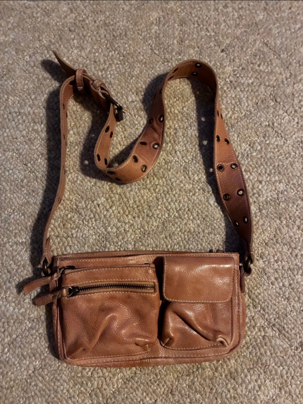Free People Wade Leather Sling Bag